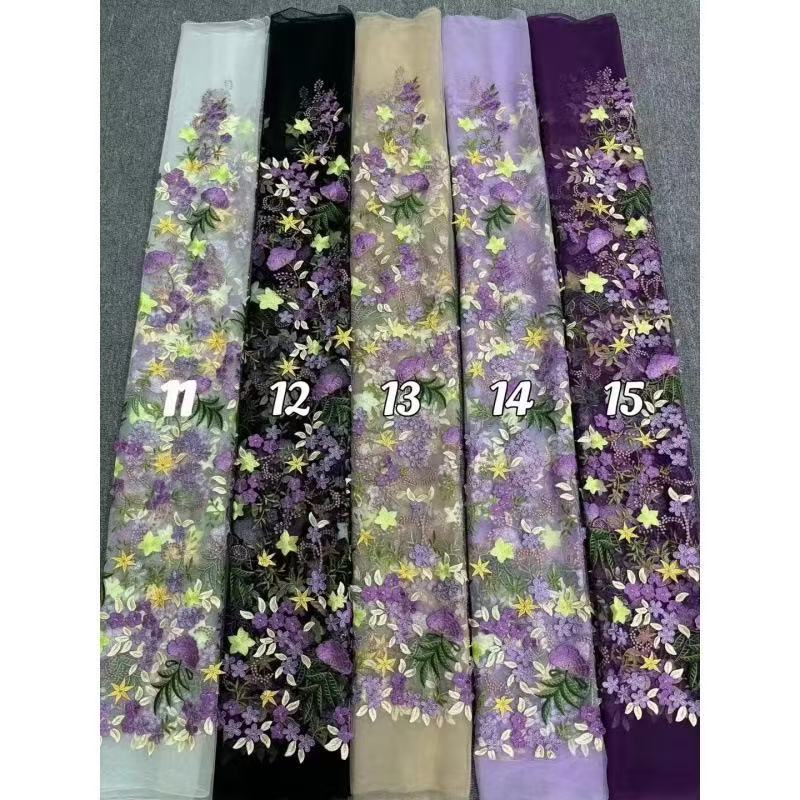 Vestido Midi de Malla con Bordado Floral y Volantes, con Tirantes Atados