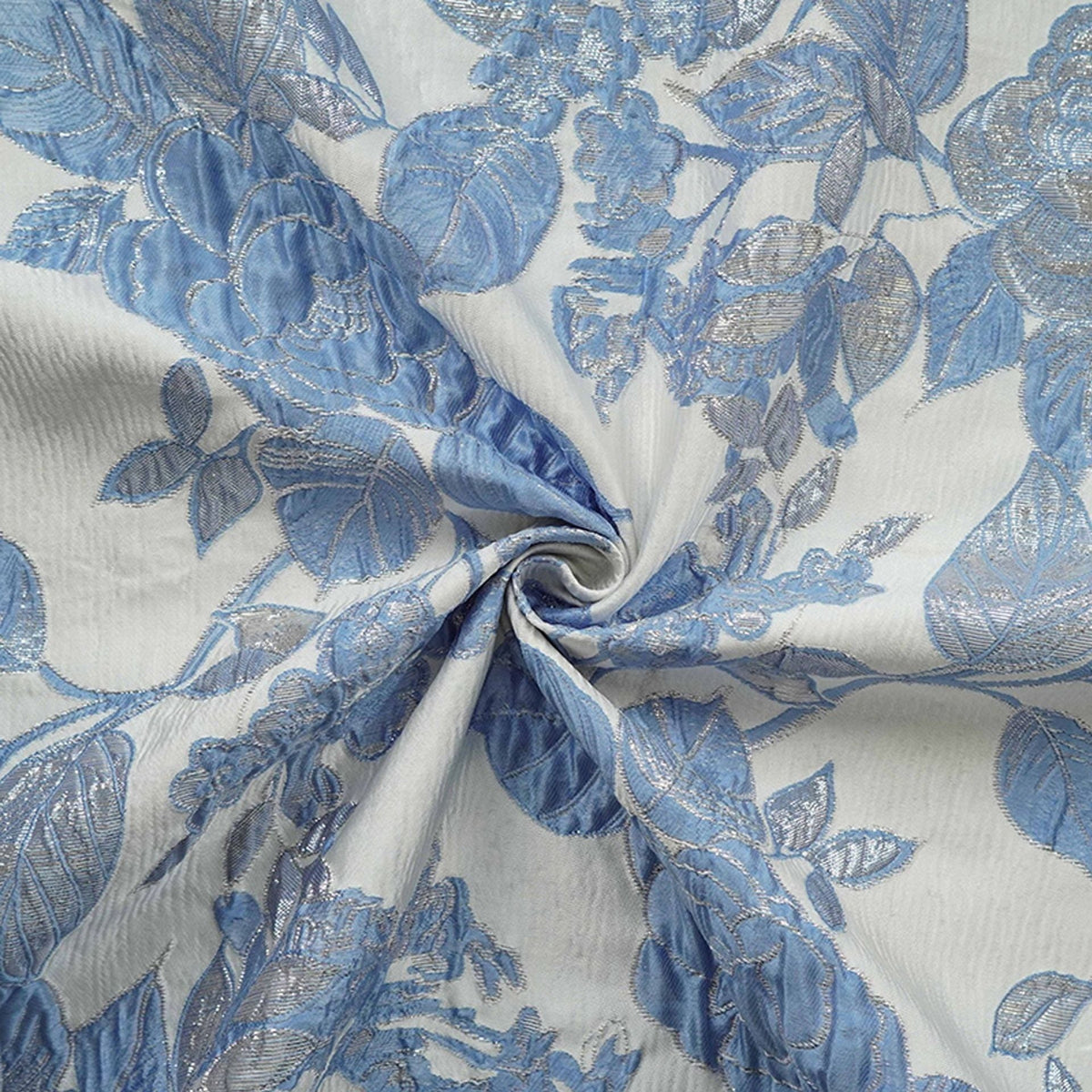 Vestido acampanado largo tobillero de jacquard floral